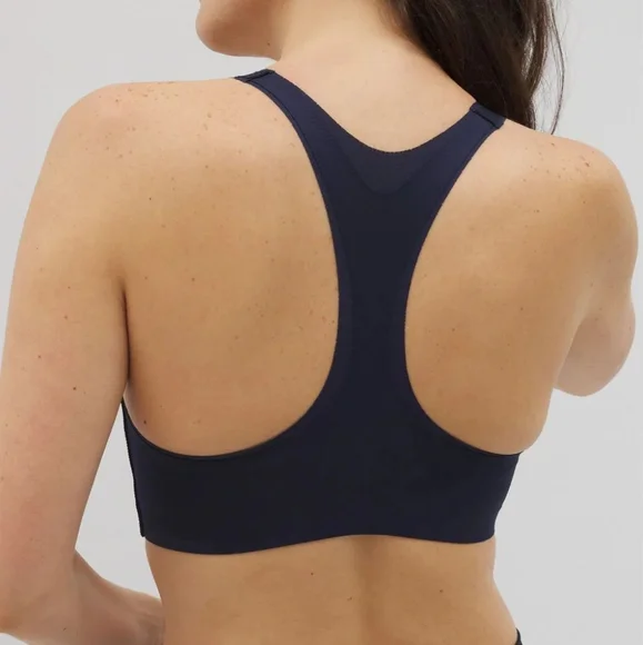 Soma Navy Sport Racerback Seamless Bra Sz L - Picture 2 of 9